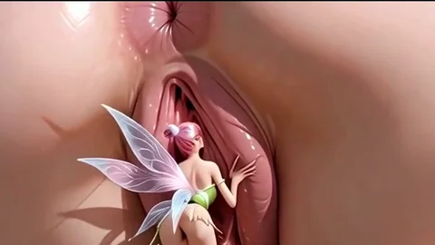 Little fairy tale going inside the giant pussy animated ai porn video