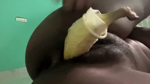 Putting banana in pussy instead of cock