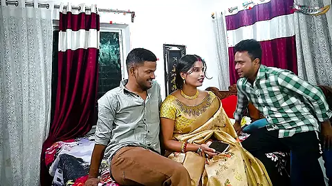 Desi Mallu Bhabhi Hadcore Threesome Sex With Her Local Two Debar When She Was Alone At Home (Hindi Audio)