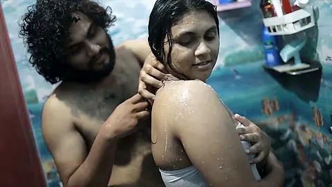 Horny Desi Bhabhi Enjoying in Steamy Shower