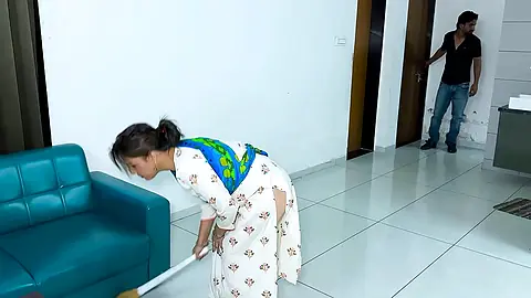 The maid used to steal in the boss's house