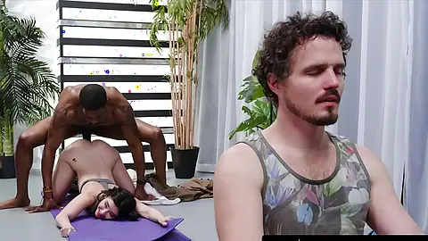 Jane Wilde Enjoys INTERRACIAL PUBLIC SEX In Yoga Class Behind Her BF's Back!