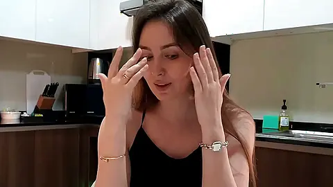 StepMom Gives Me a Secret Kitchen Blowjob After Staring at My Cock Under the Table