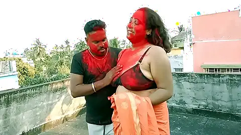 Lucky 18yrs Tamil boy hardcore sex with two Milf Bhabhi! Best amateur threesome sex