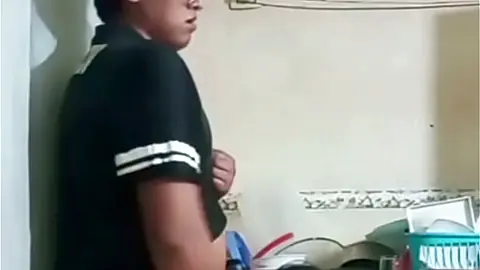 Alone with my maid, my wife almost caught us