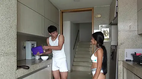 I Fuck My Stepsister While My Stepfather Arrives And Catches Me Coming On Top Of Her