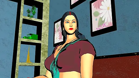Sex-thirsty woman got fucked by her step-brother-in-law during Holi festival - animation
