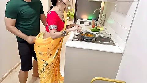 Indian Big Ass Wife is Really Horny while She Cooking