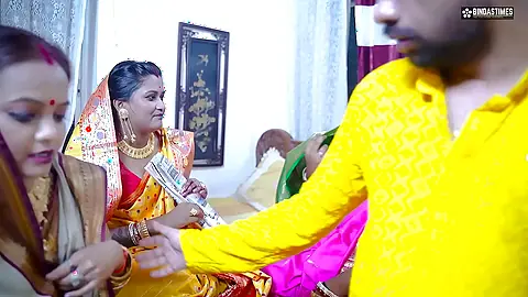 Desi Horny Indian Three Bhabhi wants to get Fucked By Their Dewar like a Bhabhi's Groupsex Party (Hindi Audio)