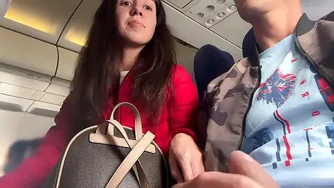 Risky Public Jerking Off On A Plane Full Of People - Public Dick Flashing