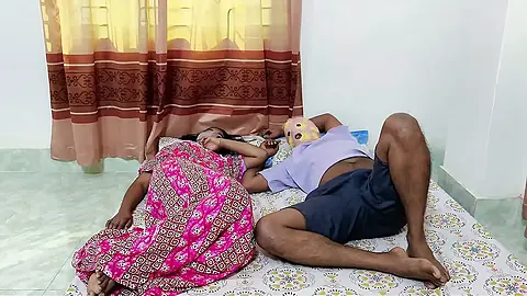 Desi wife share bed with her step-sis