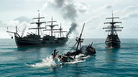 2 pirates fucked sailors after the shipwreck