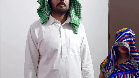 Muslim step Father in law fucks his Hindu step daughter in front of his step Son XXX Threesome Sex