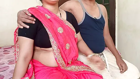 Indian hot housewife sucking and fucking with husband in doggy style in clear dirty hindi audio desi village wife sharing pussy with husband