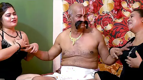 Forest Old Man First Time Enjoying sex with Two Girl! Indian Hot Sex